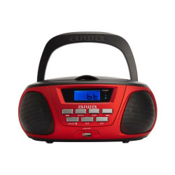 Radio CD Bluetooth MP3 Aiwa BBTU300RD    5W Red Black