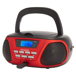 Radio CD Bluetooth MP3 Aiwa BBTU300RD    5W Red Black