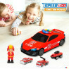 Vehicle Playset Speed & Go 30 x 9,5 x 13 cm Fireman Light Sound 4 Units