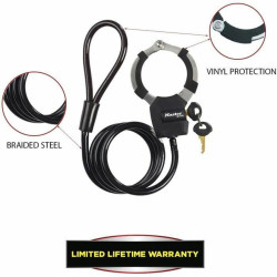 Cable with padlock Master Lock Black