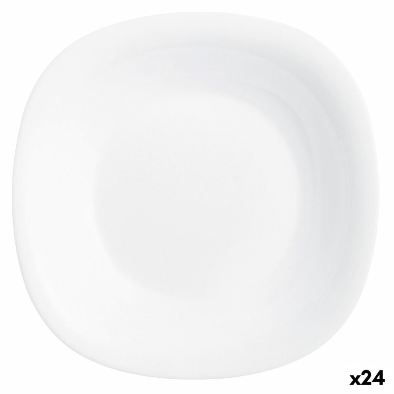 Deep Plate Luminarc Carine White Glass (Ø 23,5 cm) (24 Units)