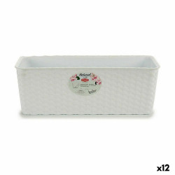 Planter Stefanplast White Plastic 39 x 13,5 x 15 cm (12 Units)