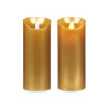 LED Candle Golden 8 x 8 x 20 cm (12 Units)