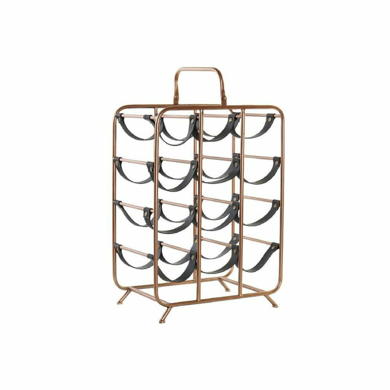 Bottle rack DKD Home Decor 37 x 23,5 x 54 cm Metal Copper Polyurethane