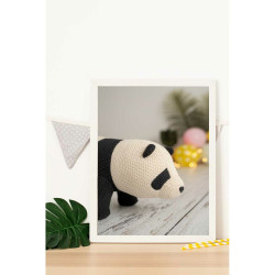 Painting Crochetts Multicolour 33 x 43 x 2 cm Panda bear