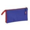 Triple Carry-all Atlético Madrid Red Navy Blue (22 x 12 x 3 cm)