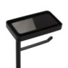 Toilet Roll Holder Versa Lilia Black 15 x 65 x 20 cm Metal