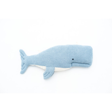 Fluffy toy Crochetts OCÉANO Light Blue Whale 28 x 75 x 12 cm