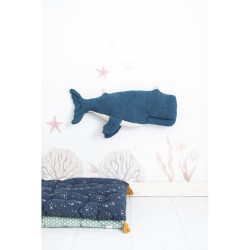 Fluffy toy Crochetts OCÉANO Dark blue Whale 28 x 75 x 12 cm