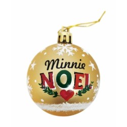 Christmas Bauble Minnie Mouse Lucky Golden 10Units Plastic (Ø 6 cm)