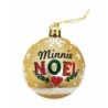 Christmas Bauble Minnie Mouse Lucky Golden 10Units Plastic (Ø 6 cm)