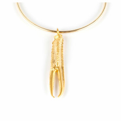 Ladies' Necklace Shabama Tuent Brass Flash gold-plated Elastic