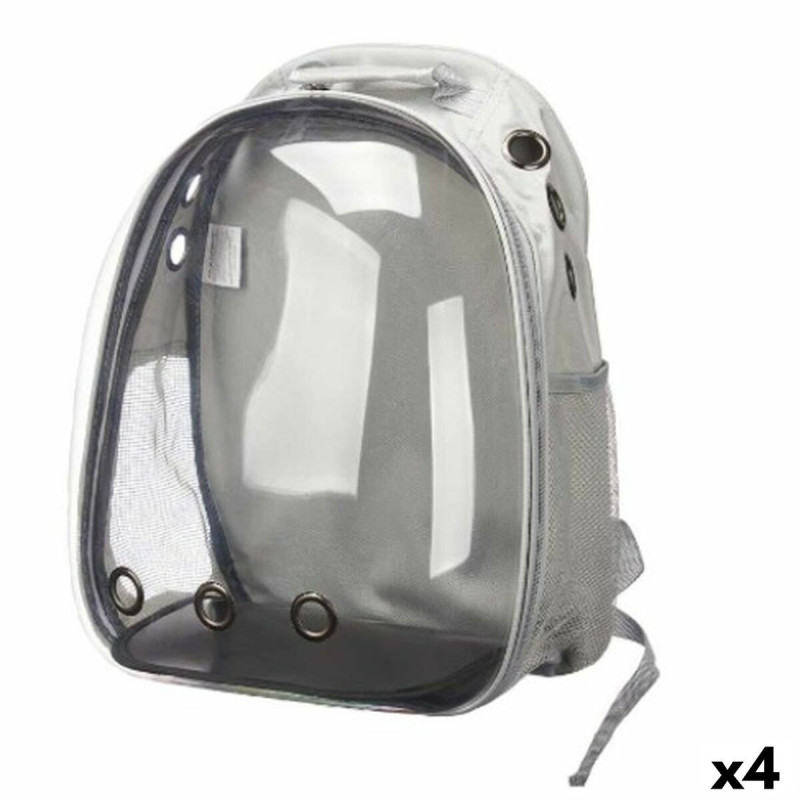 Pet Backpack Grey Transparent 33 x 12 x 42 cm