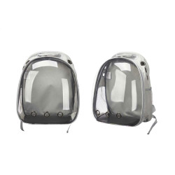 Pet Backpack Grey Transparent 33 x 12 x 42 cm