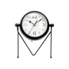 Table clock Black Metal 18 x 21 x 12 cm (4 Units)