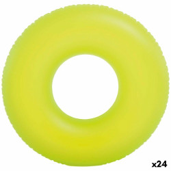 Inflatable Floating Doughnut Intex Neon 91 x 91 cm (24 Units)