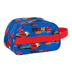 School Toilet Bag Cars Race ready Blue 26 x 15 x 12 cm