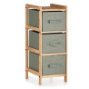 Chest of drawers Grey Wood Textile 28 x 70 x 29,5 cm (2 Units)