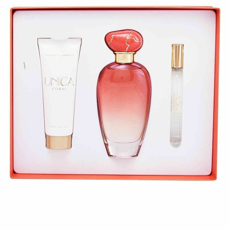 Women's Perfume Set Unica Coral Adolfo Dominguez 840786 (3 pcs)