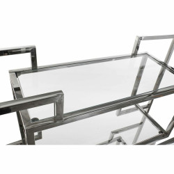 Shelves DKD Home Decor Silver Metal Crystal Steel 100 x 29 x 180,5 cm