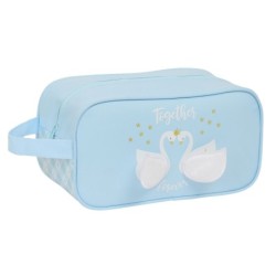 Travel Slipper Holder Glow Lab Cisnes Light Blue 29 x 15 x 14 cm