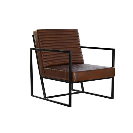 Armchair DKD Home Decor Brown Black Metal 75 x 89 x 90 cm