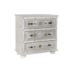 Chest of drawers DKD Home Decor Metal Mango wood (90 x 40 x 90 cm)