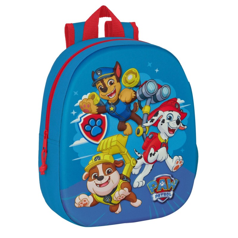 School Bag The Paw Patrol 3D 27 x 33 x 10 cm Blue