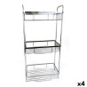 Bathroom Shelves Confortime Chromed Silver 29 x 18 x 65,5 cm (4 Units)