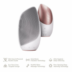 Cleansing Facial Brush Geske SmartAppGuided White 6 in 1