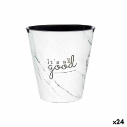 Rubbish bin White Marble 10 L (24 Units)