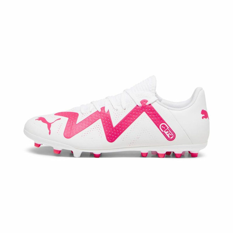 Adult's Football Boots Puma Future Play MG White Fuchsia