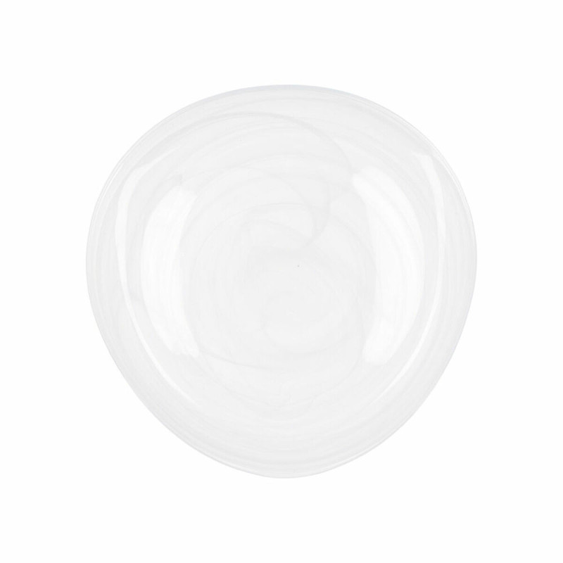 Flat plate Quid Boreal White Glass Ø 30 cm (6 Units) (Pack 6x)