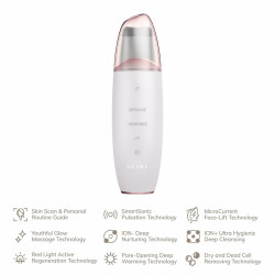 Cleansing and Exfoliating Brush Geske SmartAppGuided White 9-in-1