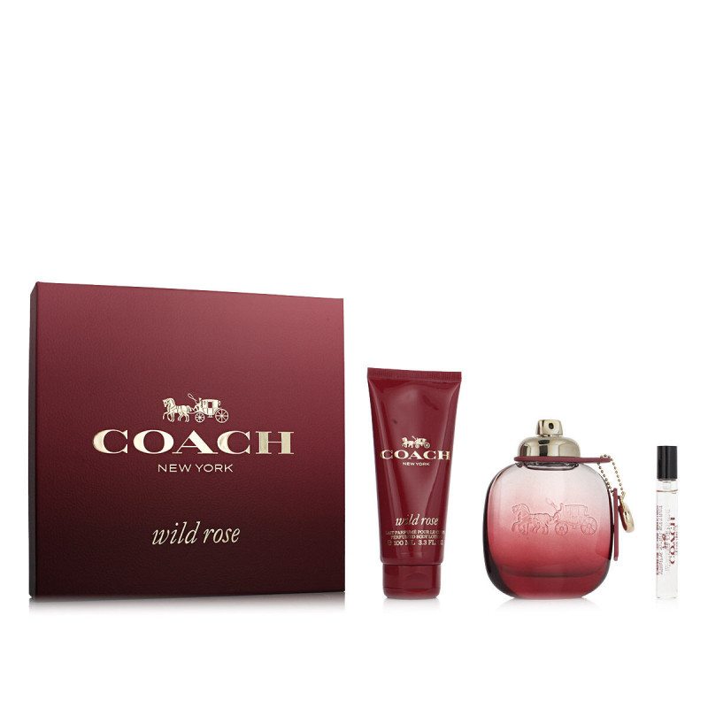 Women's Perfume Set Coach Wild Rose EDP 3 Pieces