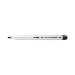 felt-tip pens Milan Whiteboard 12 Units Black PVC