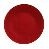 Flat Plate Red Glass Ø 32 cm (12 Units)