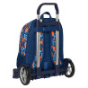 School Rucksack with Wheels Hot Wheels Speed club Orange Navy Blue 32 x 42 x 14 cm