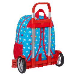 School Rucksack with Wheels Mickey Mouse Clubhouse Fantastic Blue Red 33 x 42 x 14 cm