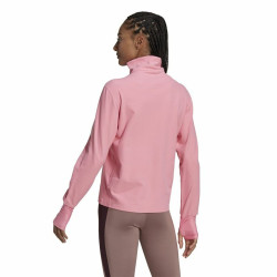 Women's long sleeve T-shirt Adidas Own the Run 1/2 Zip Pink