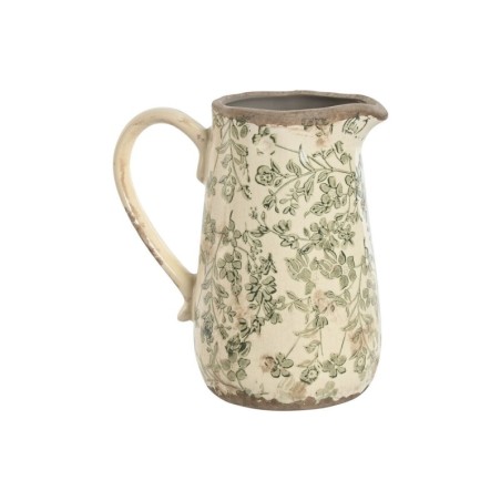 Jug Home ESPRIT White Brown Green Stoneware