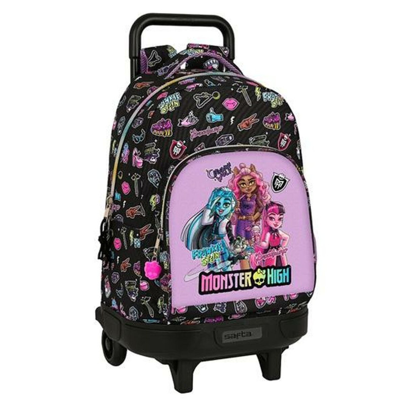 School Rucksack with Wheels Safta Blue 33 x 22 x 45 cm