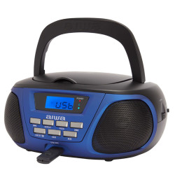 Radio CD Bluetooth MP3 Aiwa BBTU-300BL Blue Black