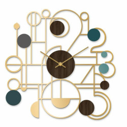 Wall Clock DKD Home Decor Golden Iron MDF Wood (60 x 4.5 x 60 cm)