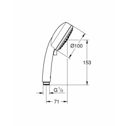 Shower Rose Grohe 26093000 3 Positions