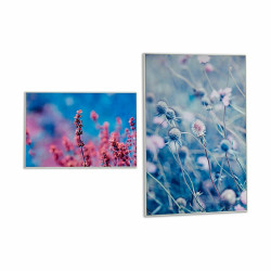 Canvas Flowers 81,5 x 3 x 121,5 cm (2 Units)