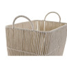 Basket set DKD Home Decor Beige Metal 39 x 29 x 31 cm 3 Pieces