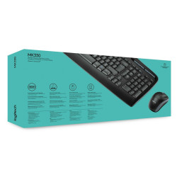 Keyboard and Mouse Logitech Wireless Combo MK330 Black Qwerty US