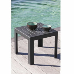 Side table Grosfillex Anthracite Resin Plastic 40 x 40 x 35 cm