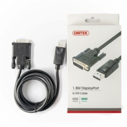 DisplayPort to DVI Cable Unitek Y-5118BA Black 1,8 m